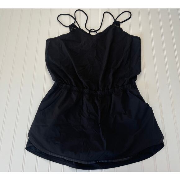 Lululemon Back Keyhole Romper Dress Pockets Strappy - Size Women's 10 READ - Picture 1 of 10